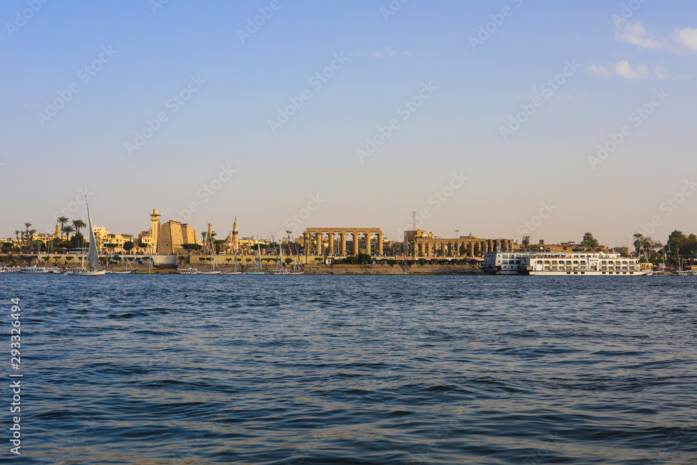 view of port of luxor, egypt