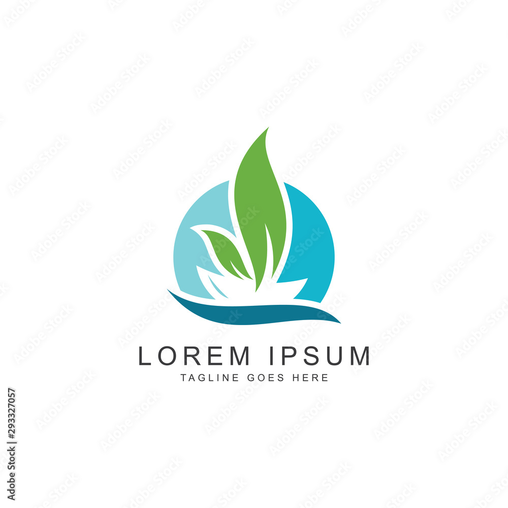 leaf logo template leaf logo template