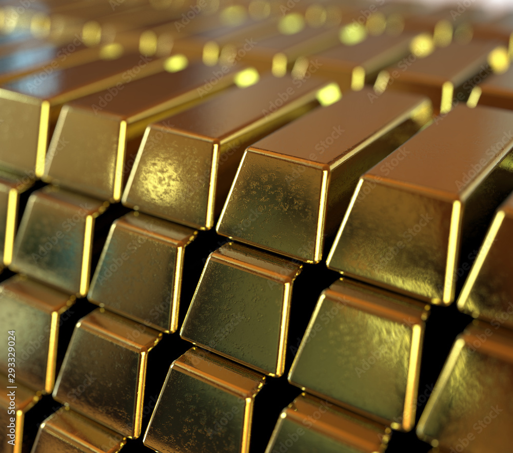 3D illustration. Gold bar.Concept of success in business and finance 3D illustration. Gold bar.Concept of success in business and finance