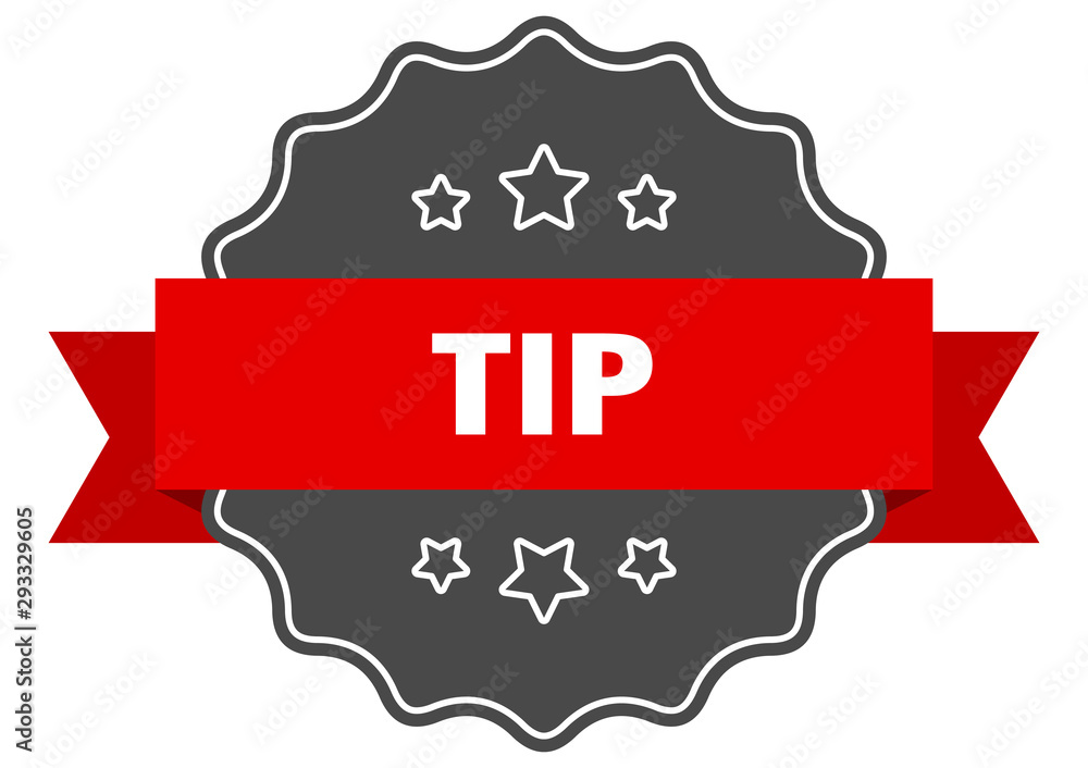 Obraz premium tip red label. tip isolated seal. tip