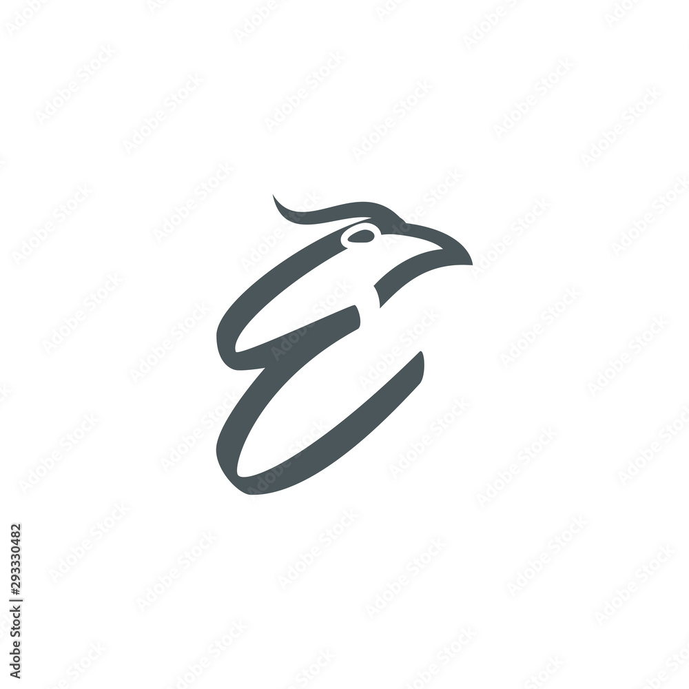eagle initial E logo template eagle initial E logo template