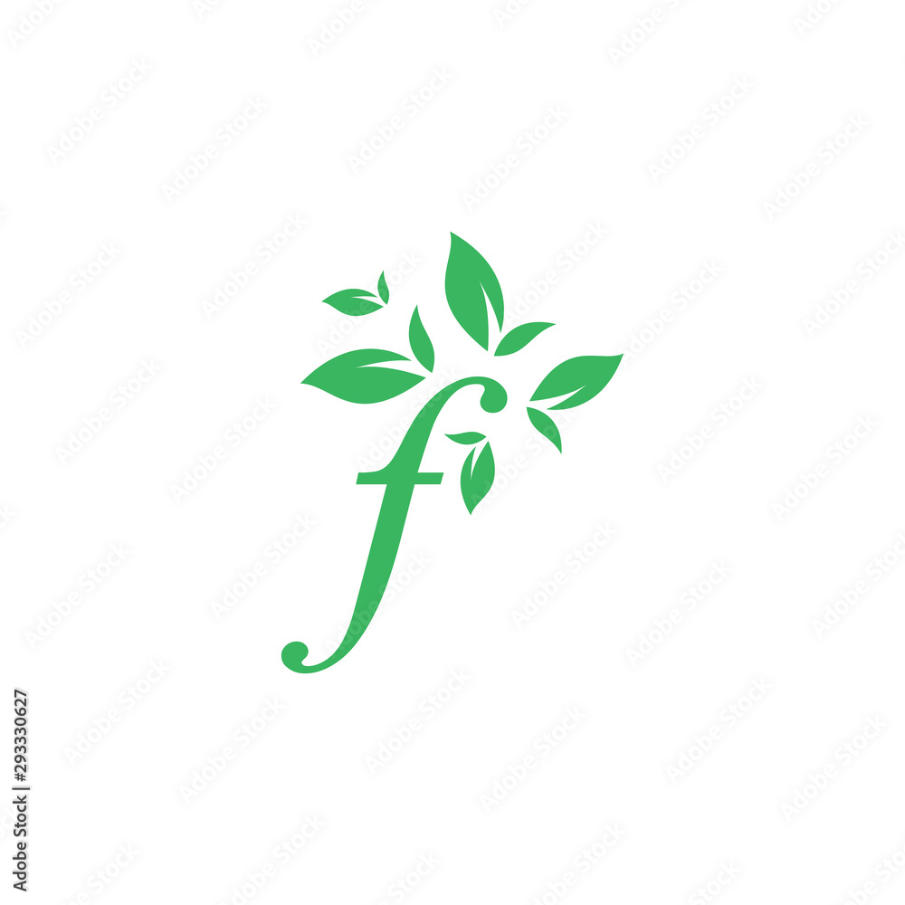 leaf initial A logo template leaf initial A logo template