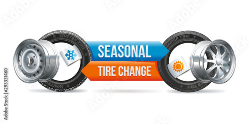  Seasonal change of tires on the car with the indication of the seasons of operation.