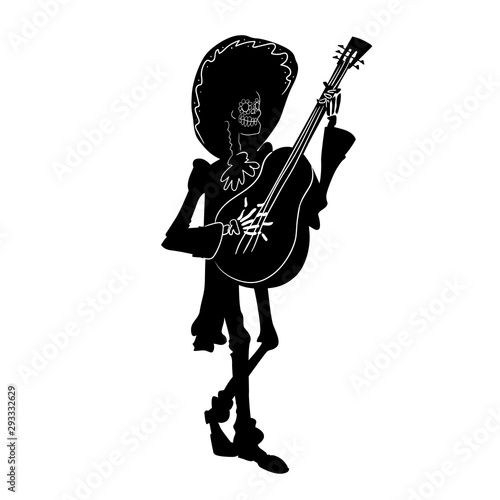 Slika na platnu El mariachi skeleton musician