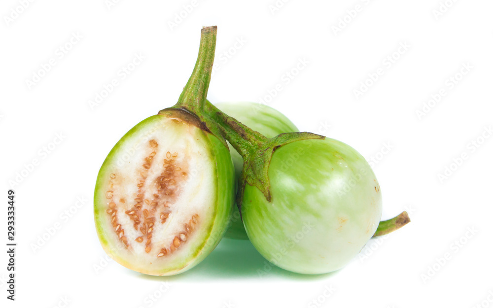 green passion fruit isolated on white background green passion fruit isolated on white background