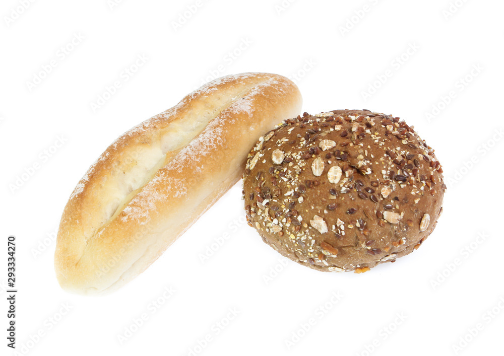 Bread isolated on white background Bread isolated on white background