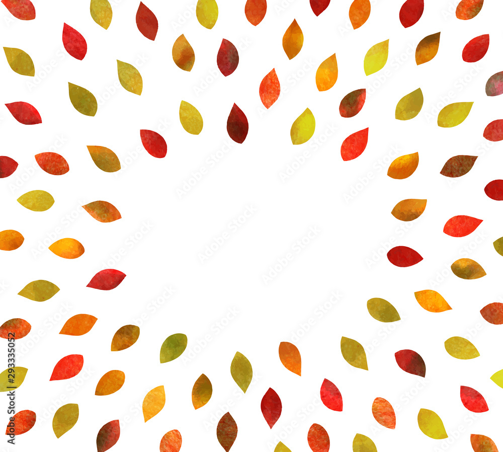 秋 紅葉背景素材 水彩色鉛筆 Stock Vector Adobe Stock
