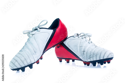 Football shoes isolated on the white background photo