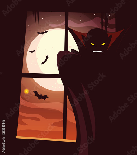 Halloween vampire vector design icon