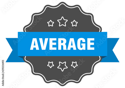 average blue label. average isolated seal. average