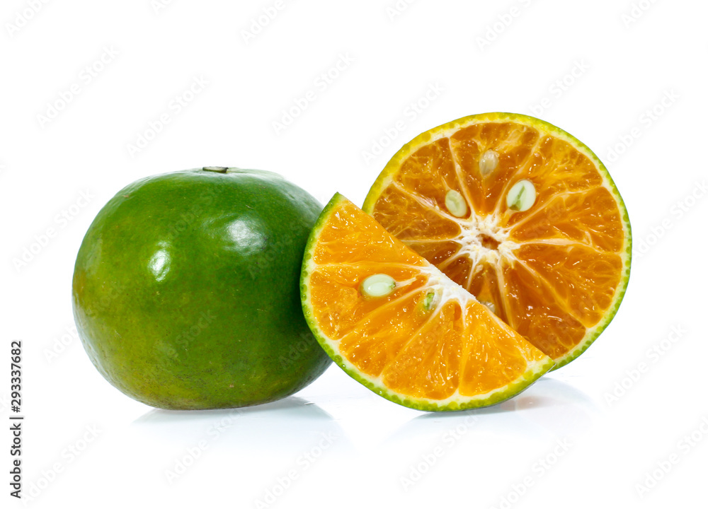Orange fruit isolated on white background