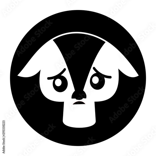 Dachshund standing on hind legs icon.