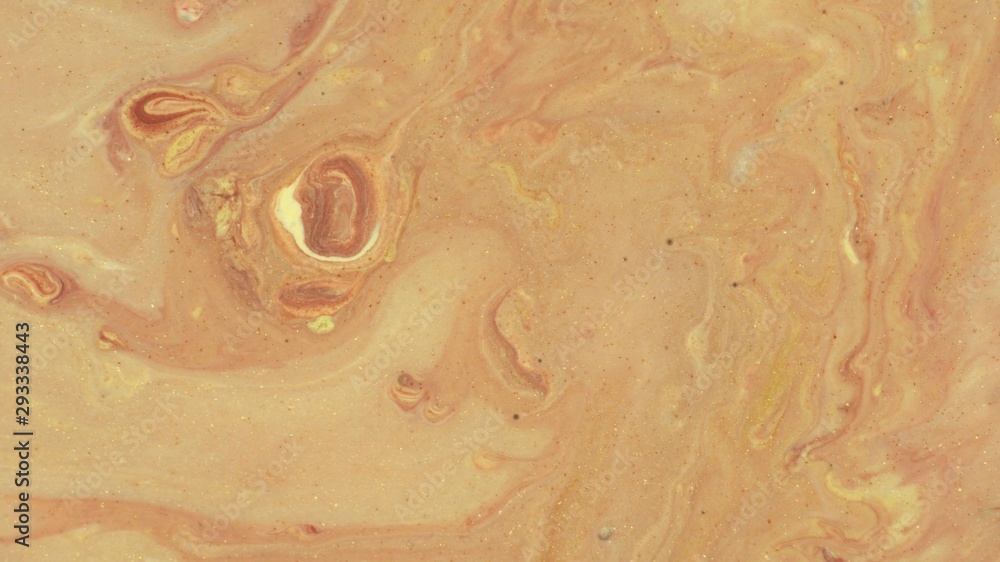 Obraz premium Beige, ochre, brown, gold colors liquid paint mix