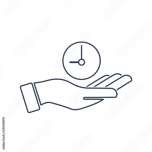 Provide time. Vector linear icon isolated on white background.