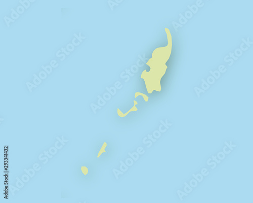 Karte von Palau mit Schatten