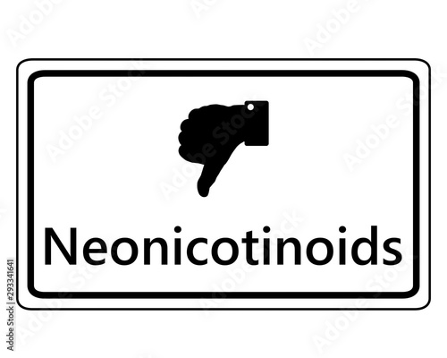 Schild Daumen runter für Neonicotinoide
