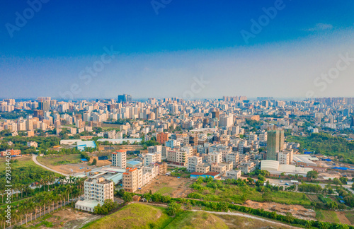 Aerial aerial photographs of urban scenery in Suixi County, Zhanjiang City, Guangdong Province, China