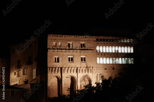 the town of tarazona at night photo