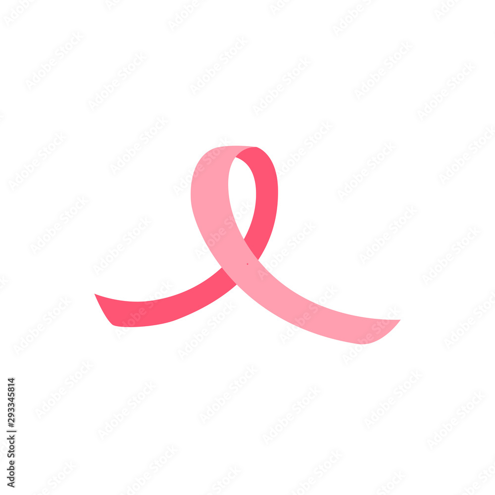 Vector pink breast cancer ribbon icon for october month of awareness on breast cancer for motivational and inspirational poster, card, print, foundation logo, campaign promo, women health illustration Vector pink breast cancer ribbon icon for october month of awareness on breast cancer for motivational and inspirational poster, card, print, foundation logo, campaign promo, women health illustration
