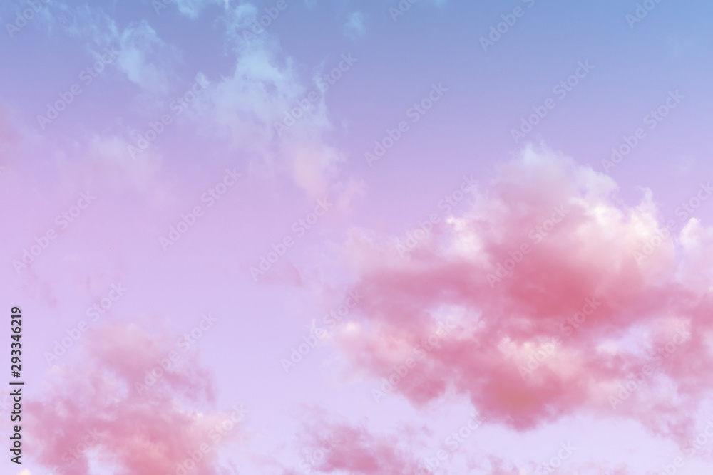 Pastel color pink clouds and sky at sunset. Beautiful pink sunset sky  background for concept design Stock Photo | Adobe Stock