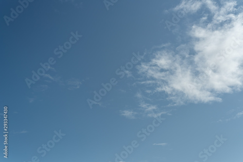 White clouds in a blue sky