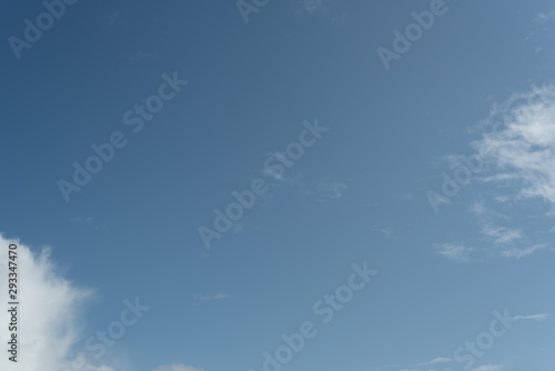 White clouds in a blue sky