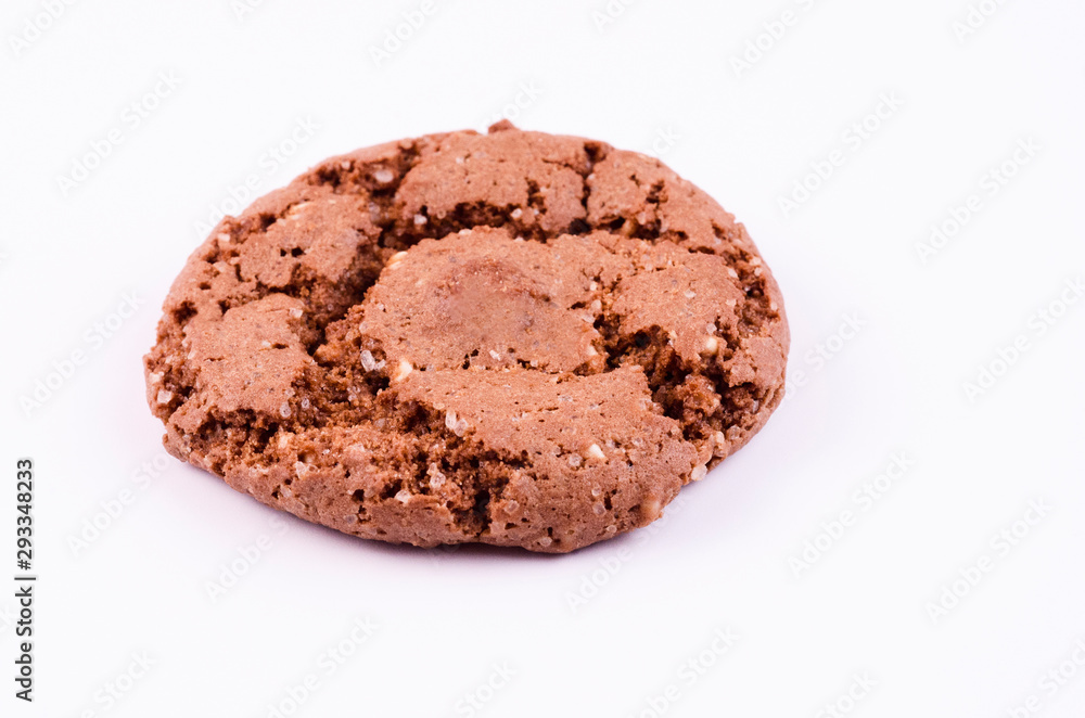 Appetizing brown cookies with cracks on a light background Appetizing brown cookies with cracks on a light background