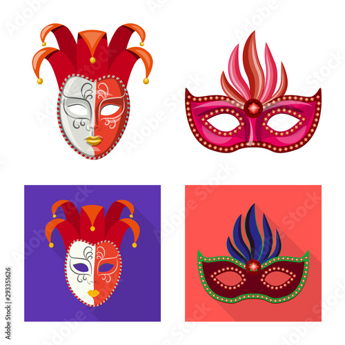 Isolated object of luxury and celebration symbol. Set of luxury and hide stock symbol for web.