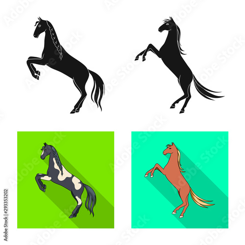 Vector illustration of breed and equestrian logo. Set of breed and mare stock vector illustration.