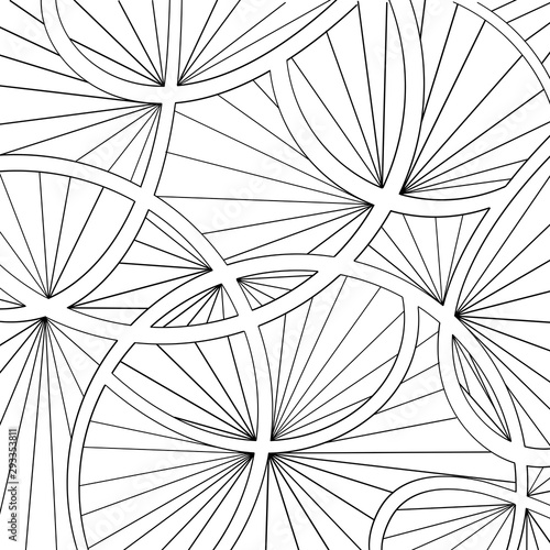Black and white pattern coloring book for children and adults. Vector