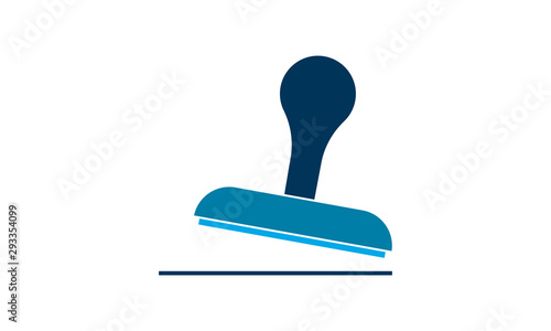 Approval stamp icon for certification and validation concepts