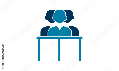 Jury panel icon for courtroom and legal processes