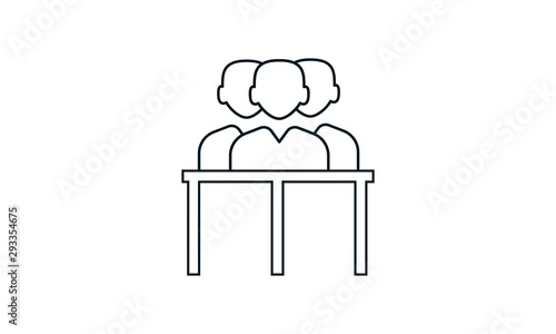 Jury panel icon for courtroom and trial depictions