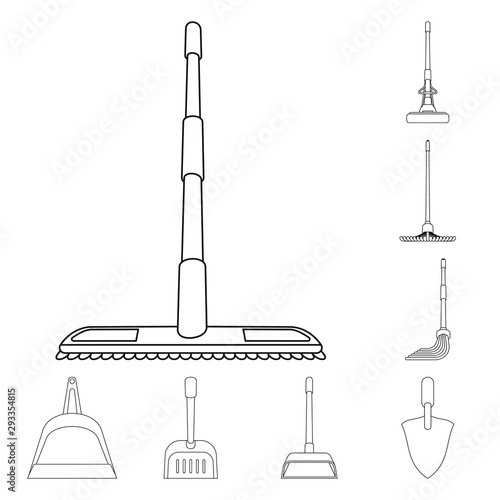Vector illustration of hygiene and clean sign. Collection of hygiene and mopping stock vector illustration.