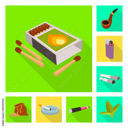 Vector illustration of accessories and harm symbol. Set of accessories and euphoria vector icon for stock.