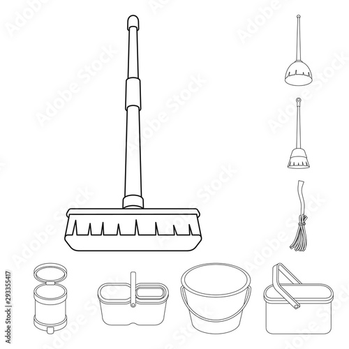 Isolated object of hygiene and clean icon. Collection of hygiene and mopping vector icon for stock.