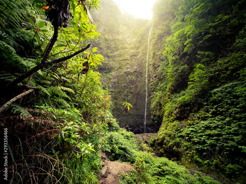 Gr  ner Kessel Wasserfall Caldeir  o Verde  Madeira  Portugal