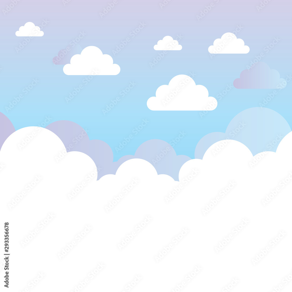 Abstract background with blue clouds