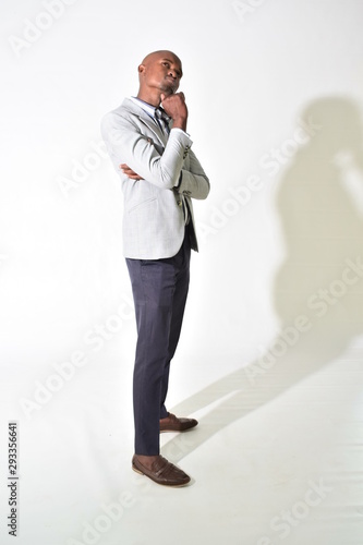 handsome businessman thinking deeply