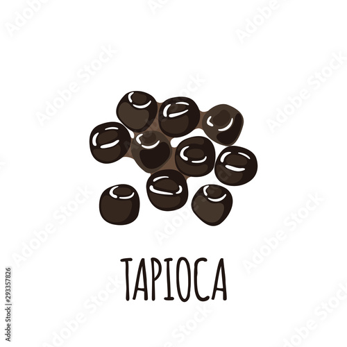 Tapioca icon in flat style isolated on white background.