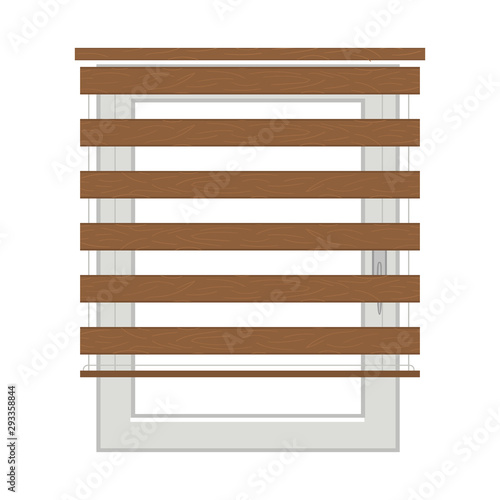 Vector illustration of jalousie and roll symbol. Graphic of jalousie and wooden vector icon for stock.