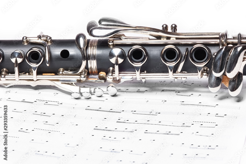 Obraz premium clarinet on a white background