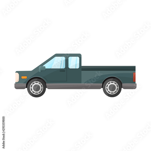 Vector design of car and transportation sign. Web element of car and cabin stock symbol for web.