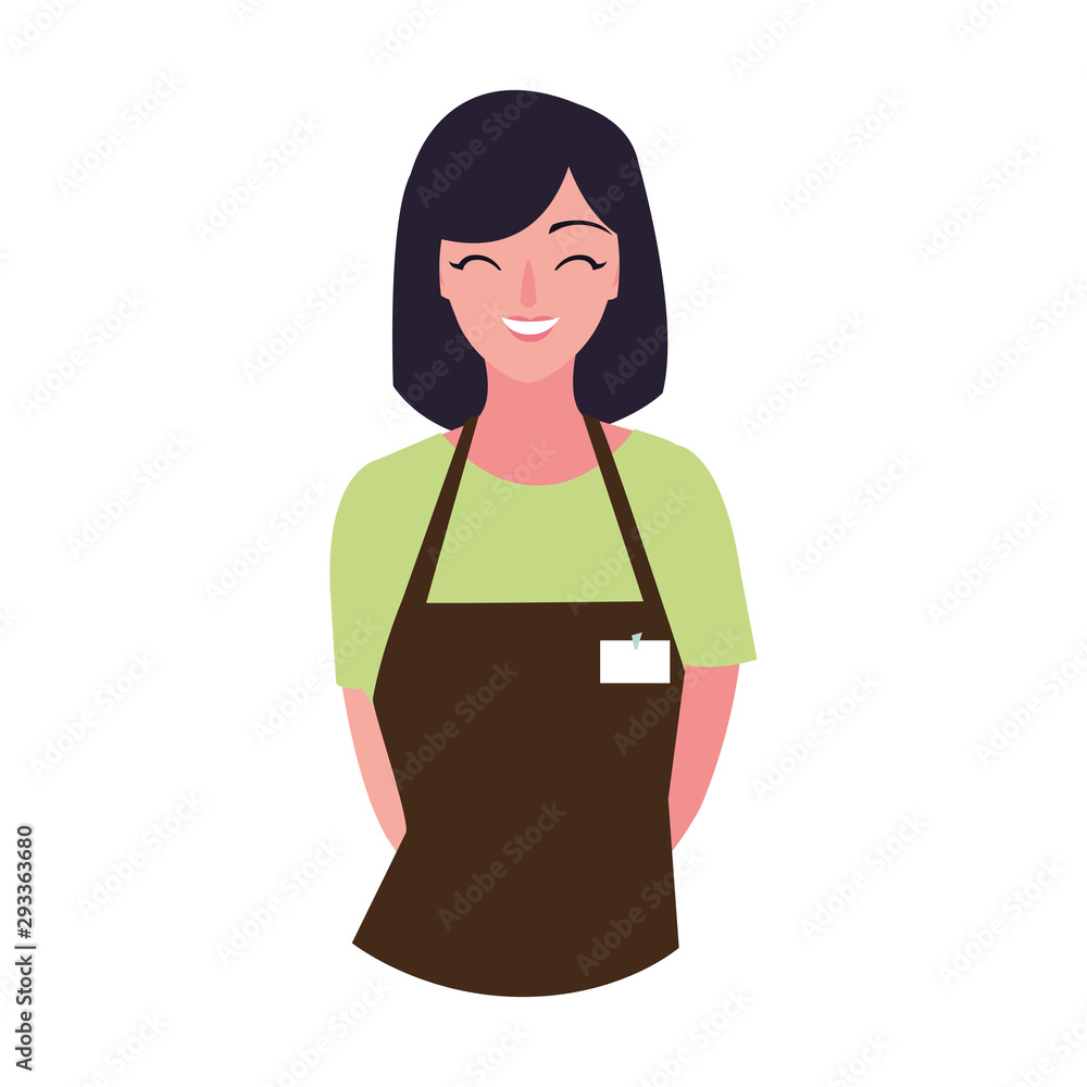 Isolated seller woman vector design