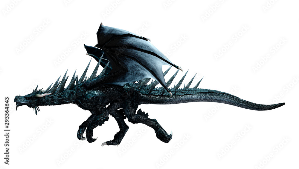 Obraz premium 3D Rendering Fairy Tale Dragon on White