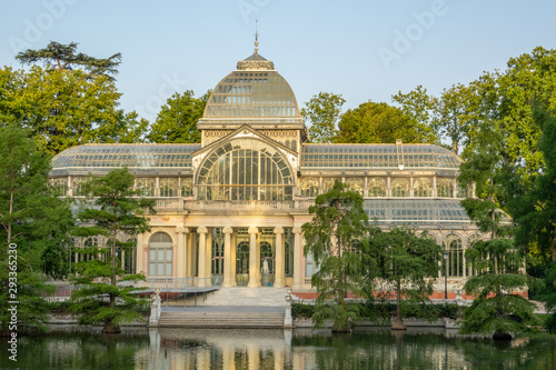 The Glass Palace built in 1887 (Palacio de Cristal) in the public park of Retiro, Madrid, Spain.