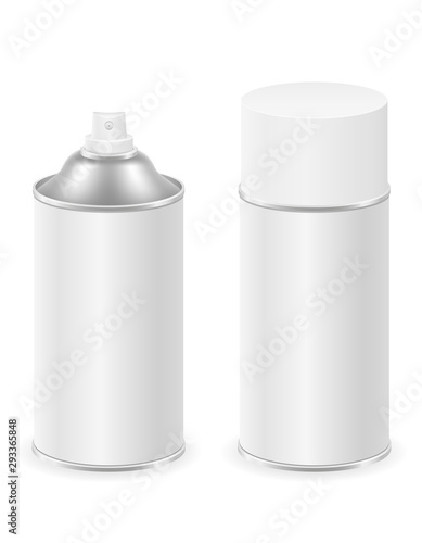 spray paint in a metal can container vector illustration