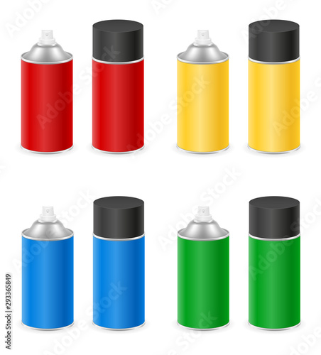 spray paint in a metal can container vector illustration