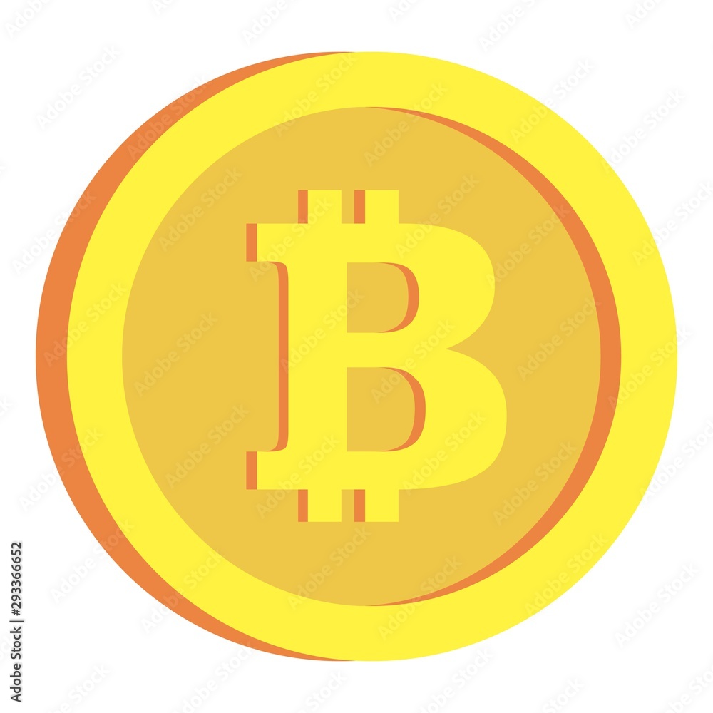 Crypto bitcoin icon. Flat illustration of crypto bitcoin vector icon for web design Crypto bitcoin icon. Flat illustration of crypto bitcoin vector icon for web design