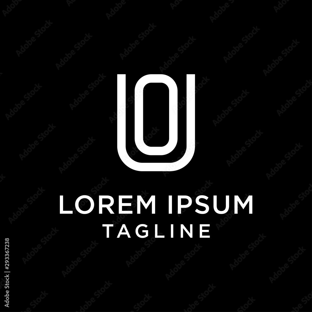 initial letter logo UO, OU logo template initial letter logo UO, OU logo template